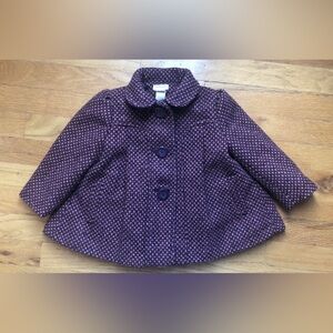 Monsoon Wool Blend Pea Coat 12-18M